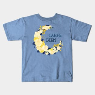 Full Bloom | Blue Carpe Diem Kids T-Shirt